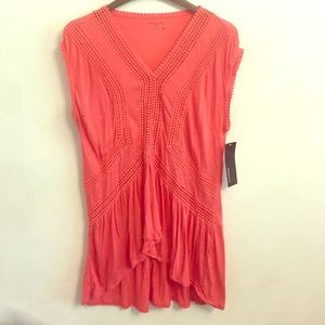 Relativity peachy pink boho dress top new with tag